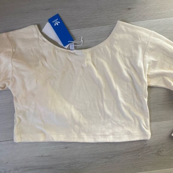 Adidas VELOUR SWEATER BLAMER S NWT CREAM - Picture 8 of 11
